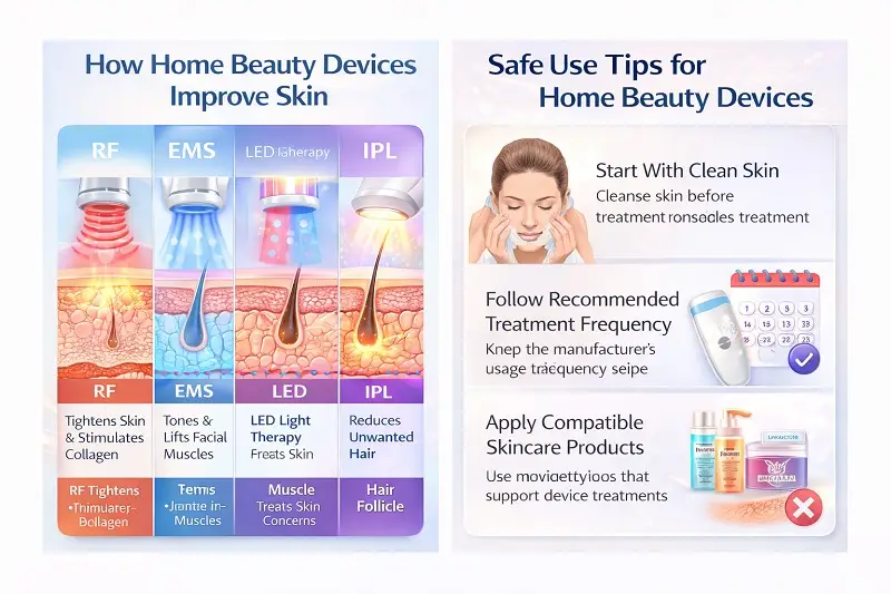 Are Home Use Beauty Devices Safe and Effective for Daily Skincare Routines? Безопасны ли и эффективны ли косметические приборы для домашнего использования в рамках ежедневного ухода за кожей?