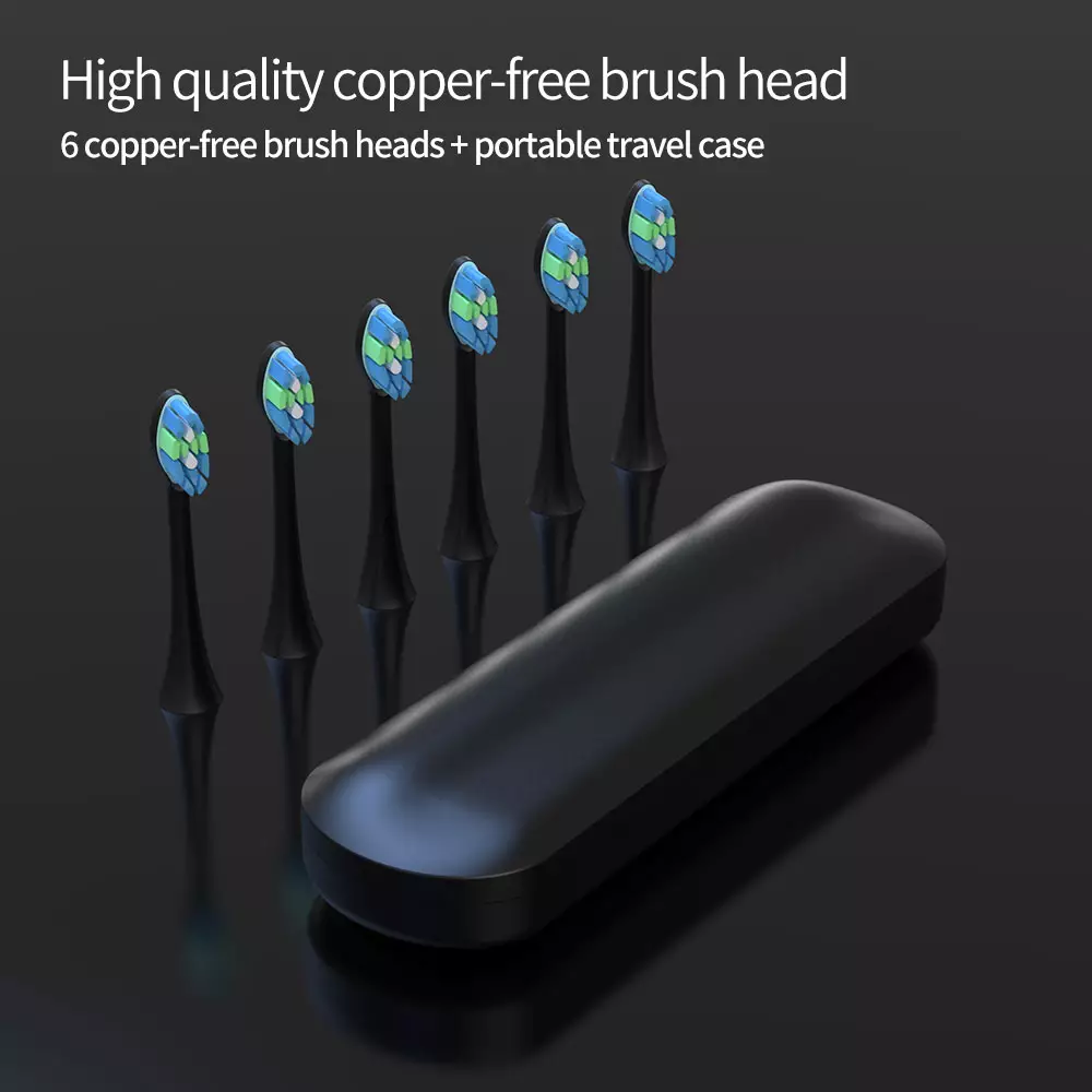Индивидуальная USB-перезаряжаемая звуковая зубная щетка с умным таймером, быстрой зарядкой и держателем